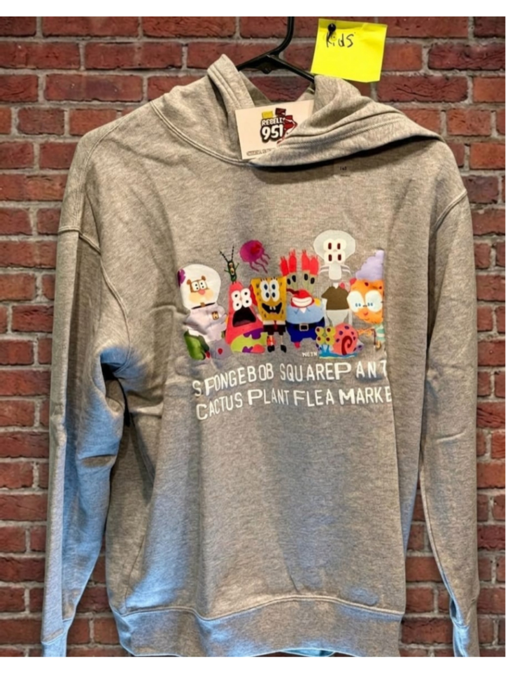 Kids Hoodie 14-16 SpongeBob x CPFM x Uniqlo 475423 Cactus Plant Flea Market NWT